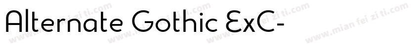 Alternate Gothic ExC字体转换